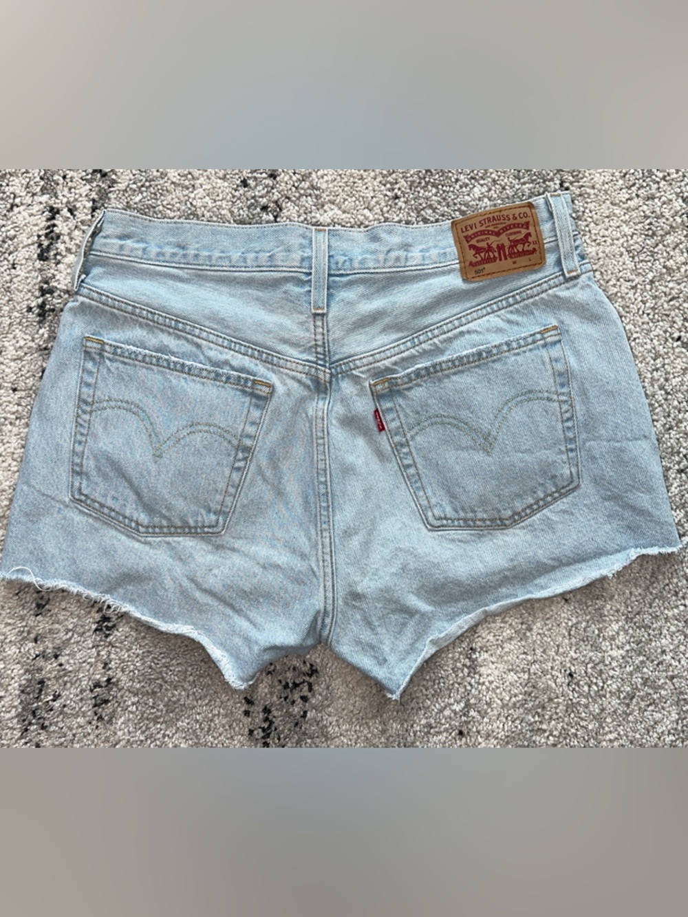 Levi's Light Blue High-Rise Denim Shorts